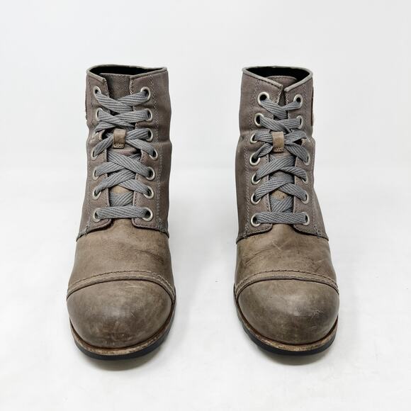 [Sorel] PDX Wedge Casual Ankle Boots Taupe Brown Lace Up Waterproof Winter 9.5 - Picture 2 of 12